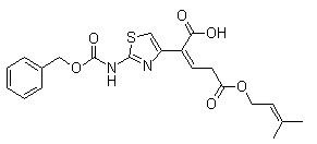 2-Pentenedioic acid, 2-[2-[[(phenylmethoxy)carbonyl]amino]-4-thiazolyl]-, 5-(3-methyl-2-butenyl) ester